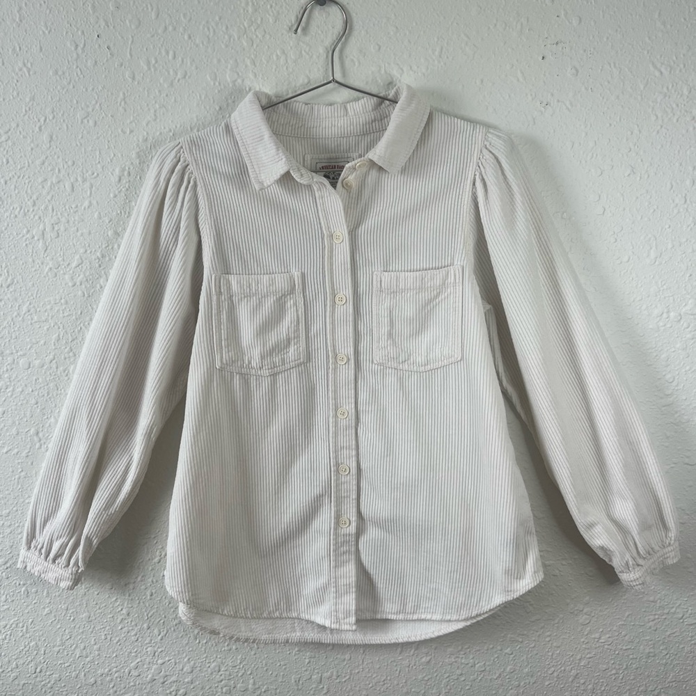 American Eagle Outfitters White Textured Shirt